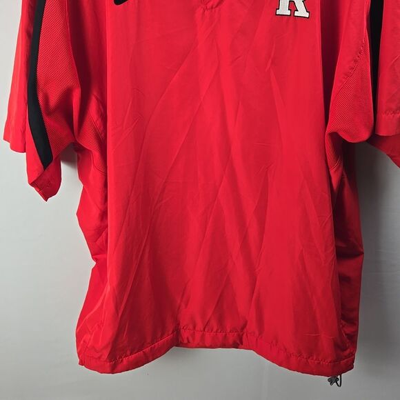 Rutgers Men's Scarlet Knights Red Black Windbreaker Shirt Nike Sz 3XL Golf Sport - Picture 3 of 10